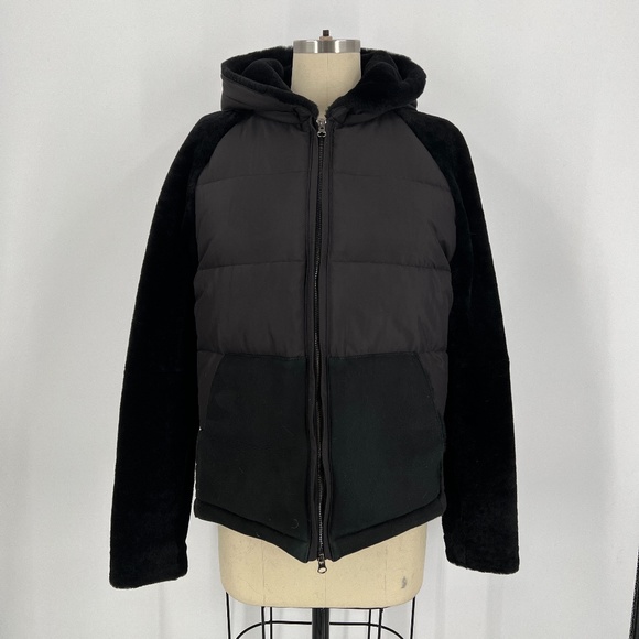 Theory Shearling and down hooded jacket - Picture 1 of 4